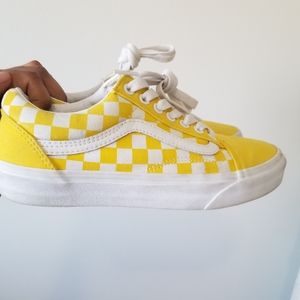 Custom designed yellow vans